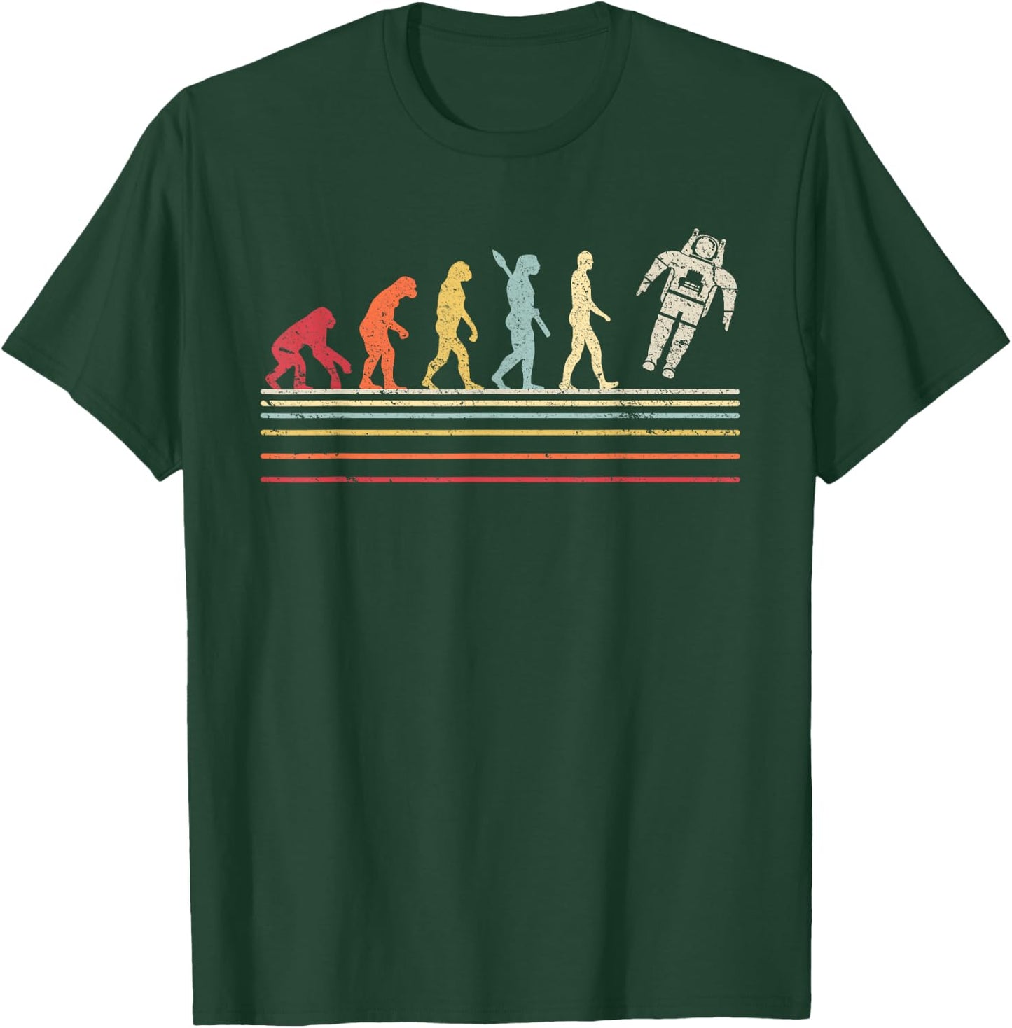 Pack A Punch Astronaut Retro Spaceman - Men's Black Short Sleeve Classic Fit - Small T-Shirt - T-Shirt | Forest