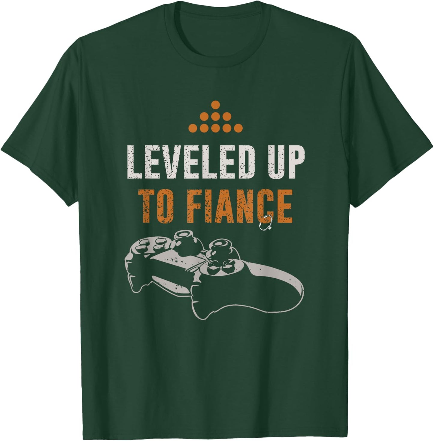Leveled Up To Fiance - Gaming Fiance - Cute Couple T-Shirt - T-Shirt | Forest