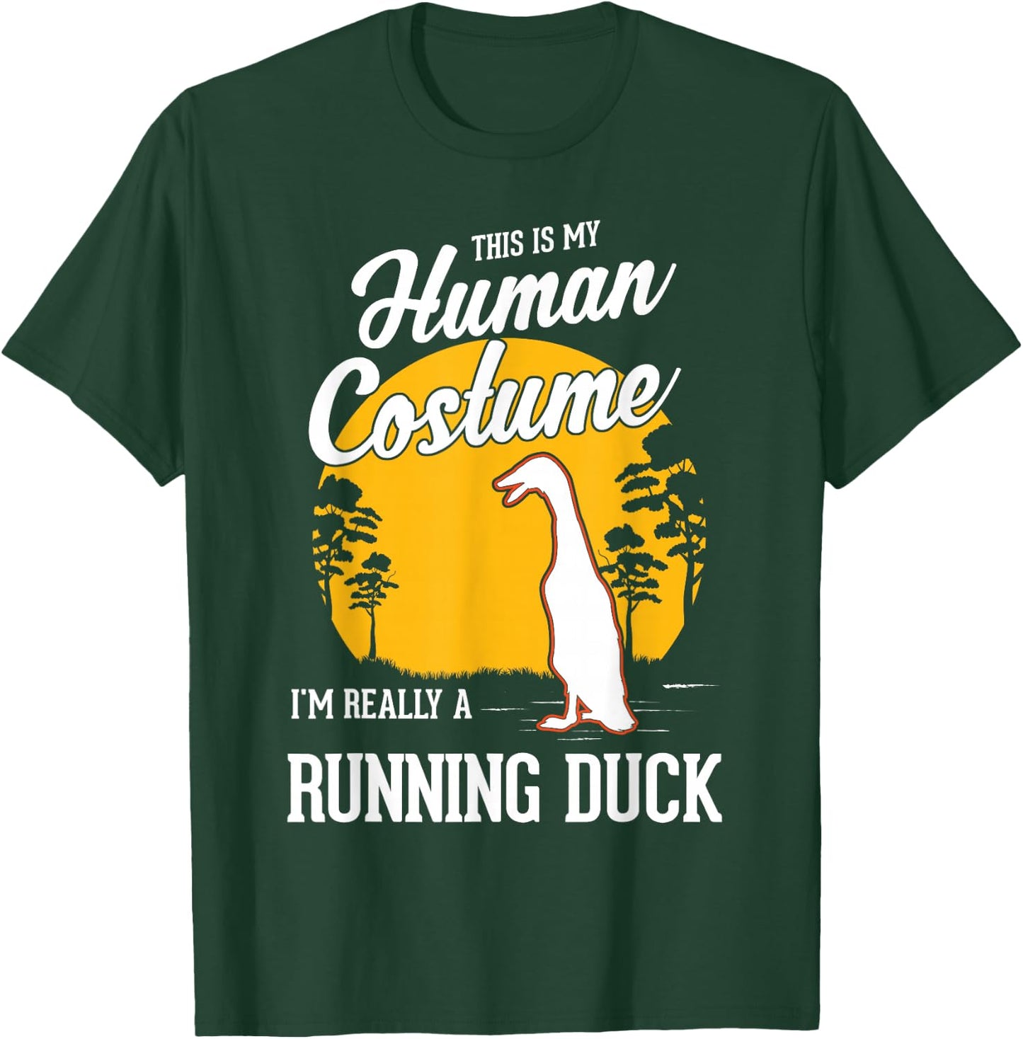 Running Duck Human Costume Halloween Running Duck T-Shirt - T-Shirt | Forest