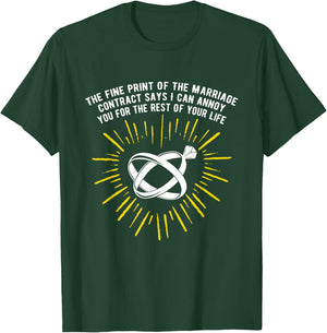 Print of the Marriage Contract Wedding Funny T-Shirt - T-Shirt | Forest