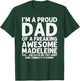 Dad Of MADELEINE Gift Father's Day Funny Personalized Name T-Shirt - T-Shirt | Forest