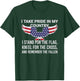I take pride in my country Veteran Patriot America T-Shirt - T-Shirt | Forest