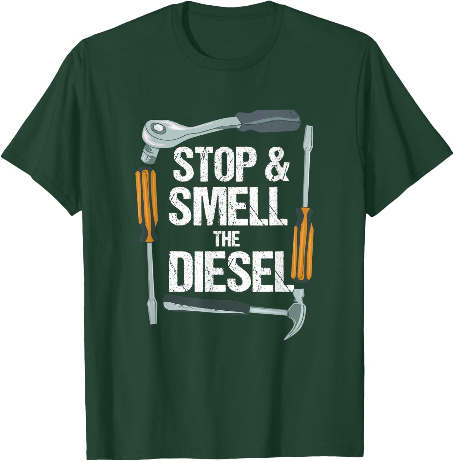 Funny Diesel Mechanics Gift | Diesel Truck Trucker Pickup T-Shirt - T-Shirt | Forest