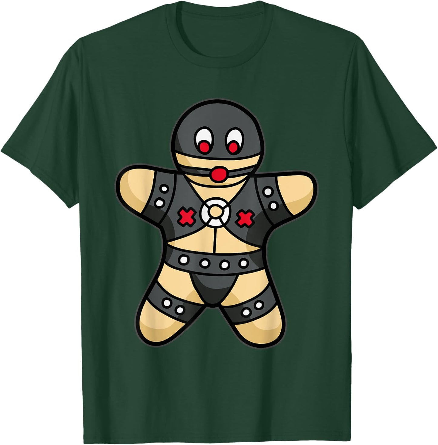 Kinky Gingerbread Man - BDSM & Bondage Humor T-Shirt - T-Shirt | Forest