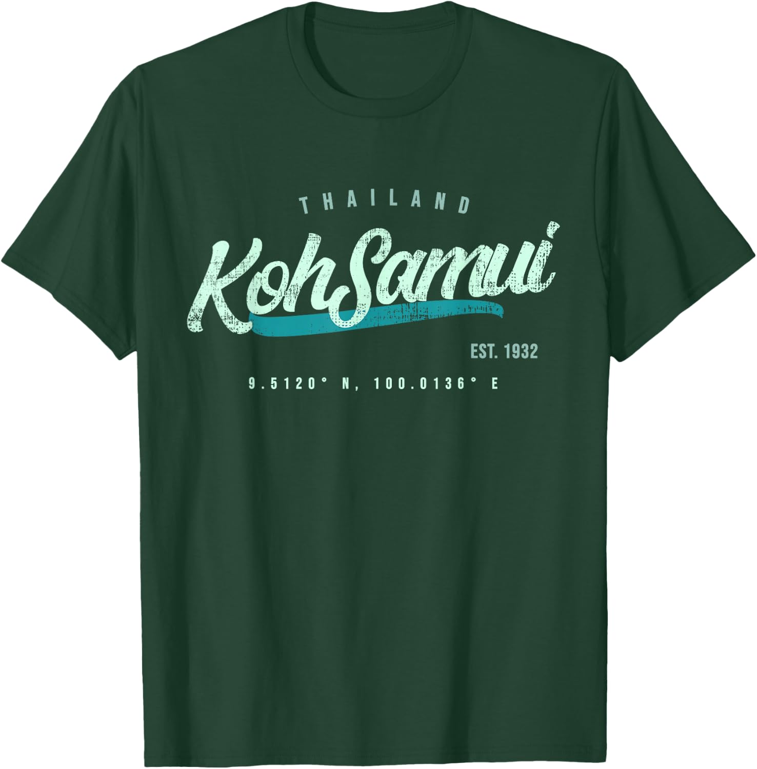 Ko Samui Thailand Retro T-Shirt - T-Shirt | Forest