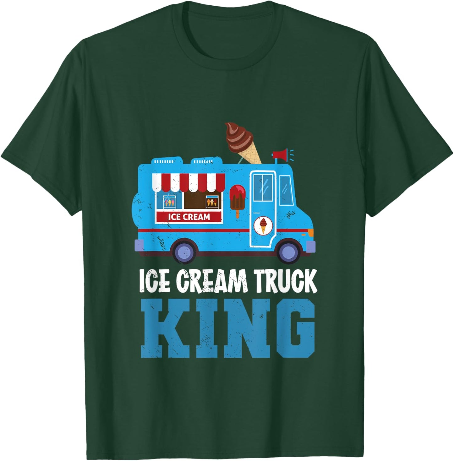 Ice Cream Truck King Nostalgia Summer Ice Cream Truck Driver T-Shirt - T-Shirt | Forest