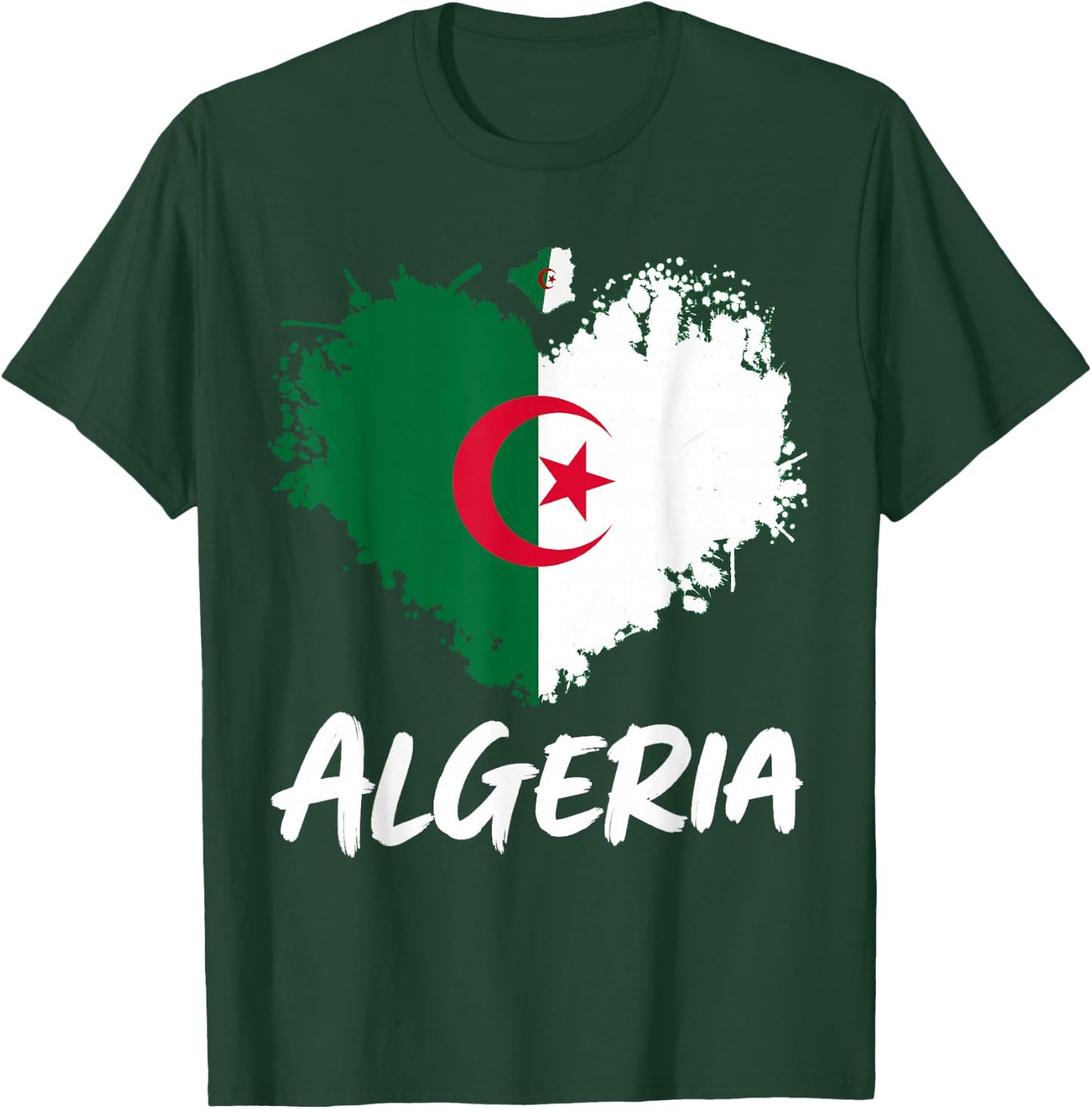 Algerian Flag Heritage Outfit Idea Algeria Themed T-Shirt - T-Shirt | Forest
