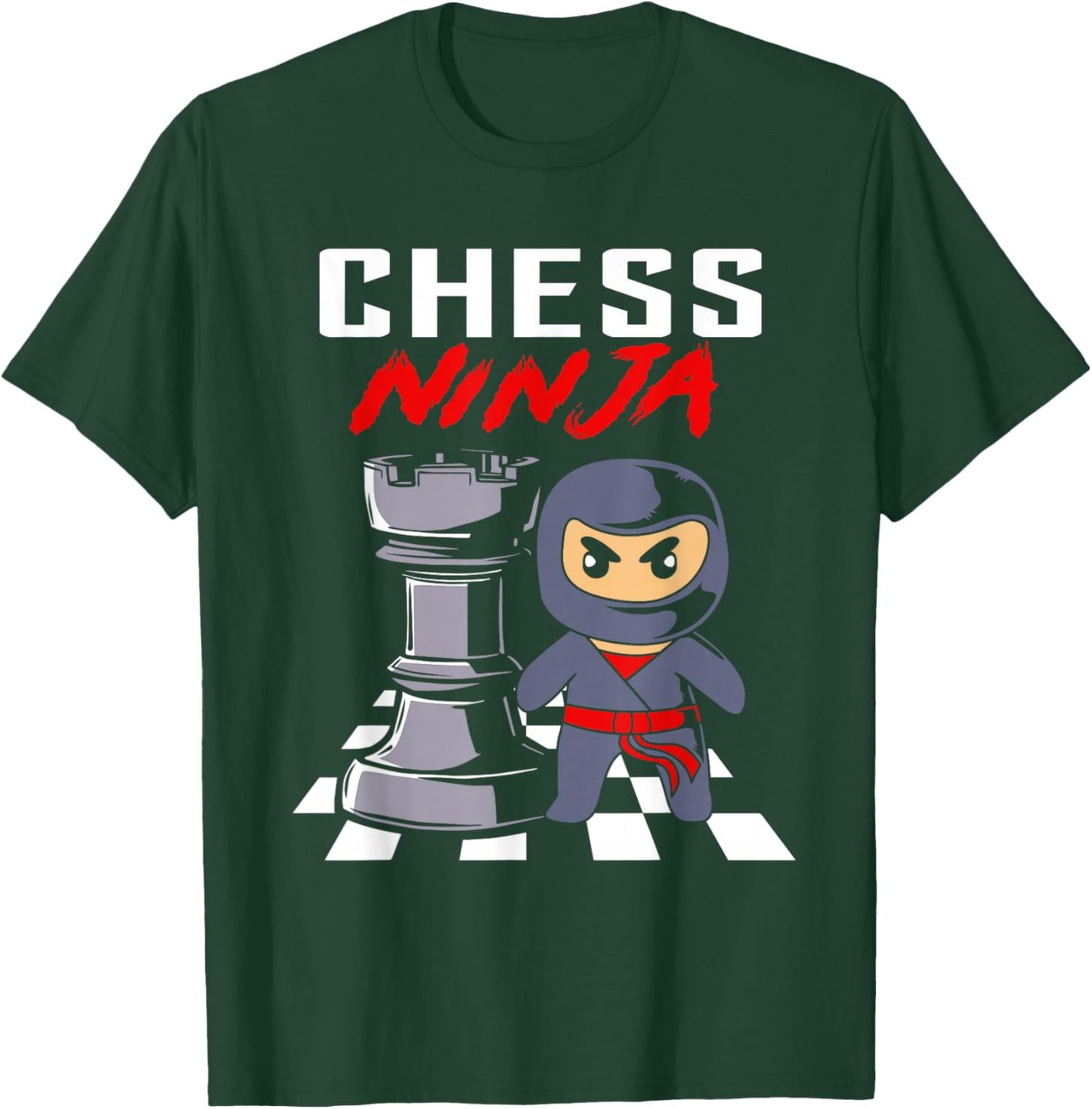 Funny chess ninja for kids and chess player T-Shirt - T-Shirt | Forest