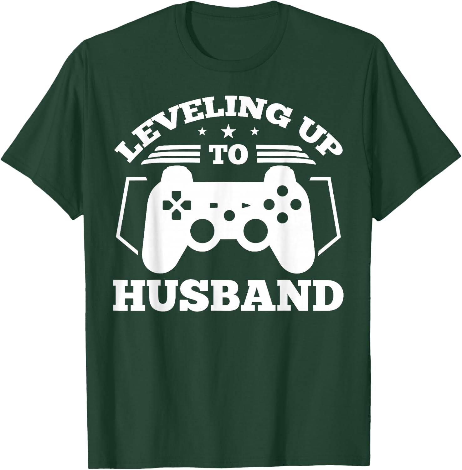 Gamer Engagement gift, Leveling Up To Husband design T-Shirt - T-Shirt | Forest