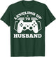 Gamer Engagement gift, Leveling Up To Husband design T-Shirt - T-Shirt | Forest
