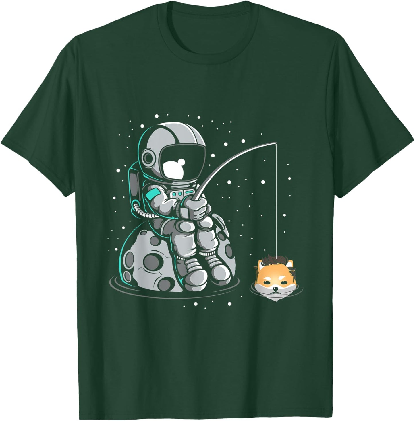 Dogelon Mars Fishing Elon Coin Blockchain Digital Asset T-Shirt - T-Shirt | Forest