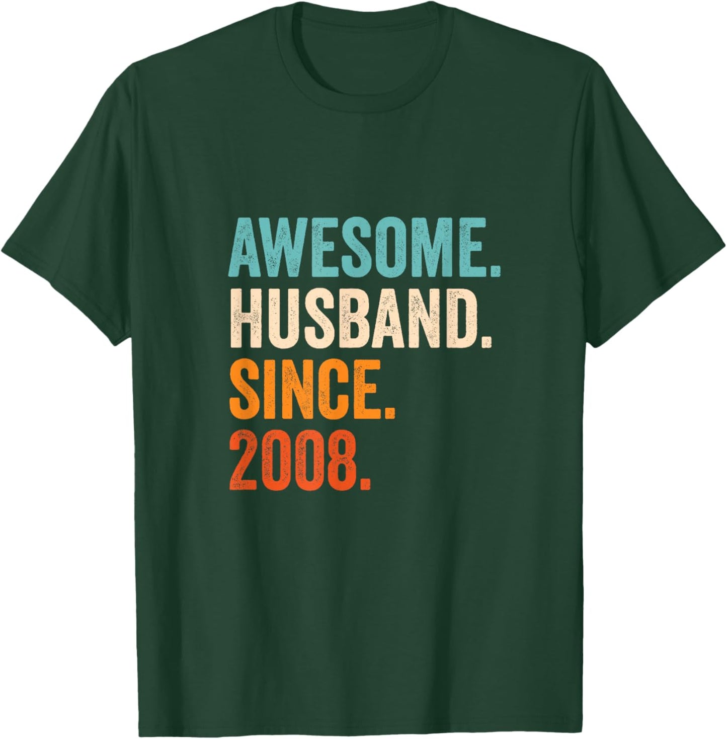 Awesome Husband Since 2008 17th wedding anniversary 17 years T-Shirt - T-Shirt | Forest
