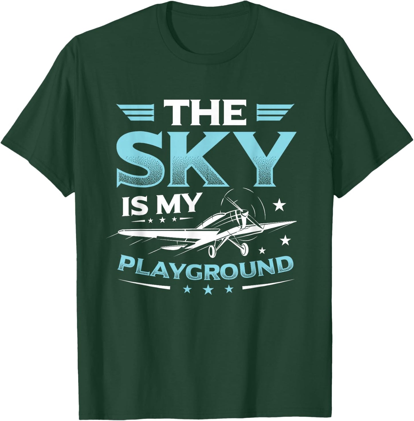 The Sky Is My Playground RC Pilot Model Airplane Pilot T-Shirt - T-Shirt | Forest