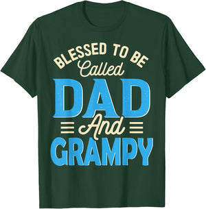 Blessed To Be Called Dad And Grampy Father's Day Grandpa T-Shirt - T-Shirt | Forest