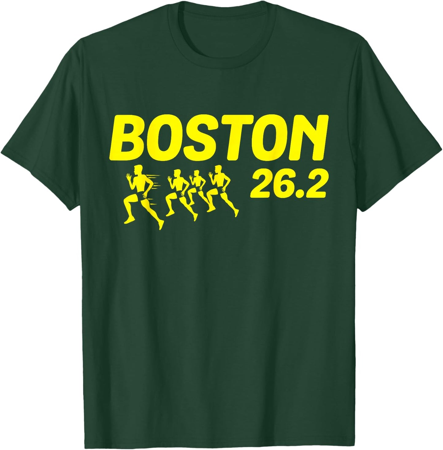 Boston 26.2 Miles 2021 Running Marathon Friend Support Gifts Small T-Shirt - T-Shirt | Forest