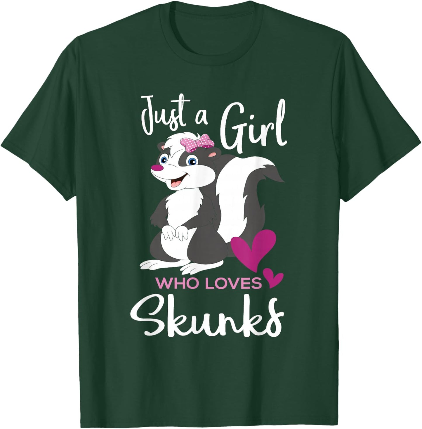 A Girl Who Loves Skunks - Skunk Lover Zookeeper Zoologist T-Shirt - T-Shirt | Forest