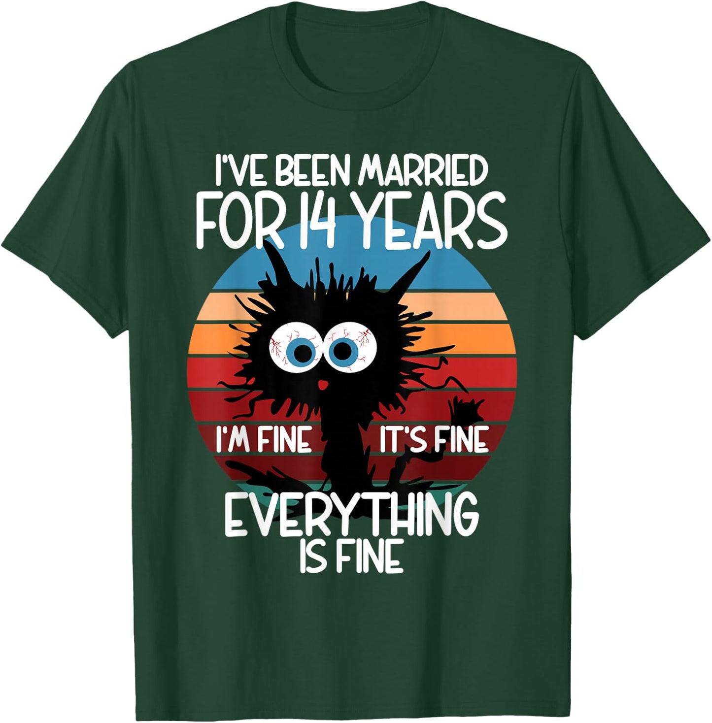 Ivory Wedding I've Been Married for 14 Years T-Shirt - T-Shirt | Forest