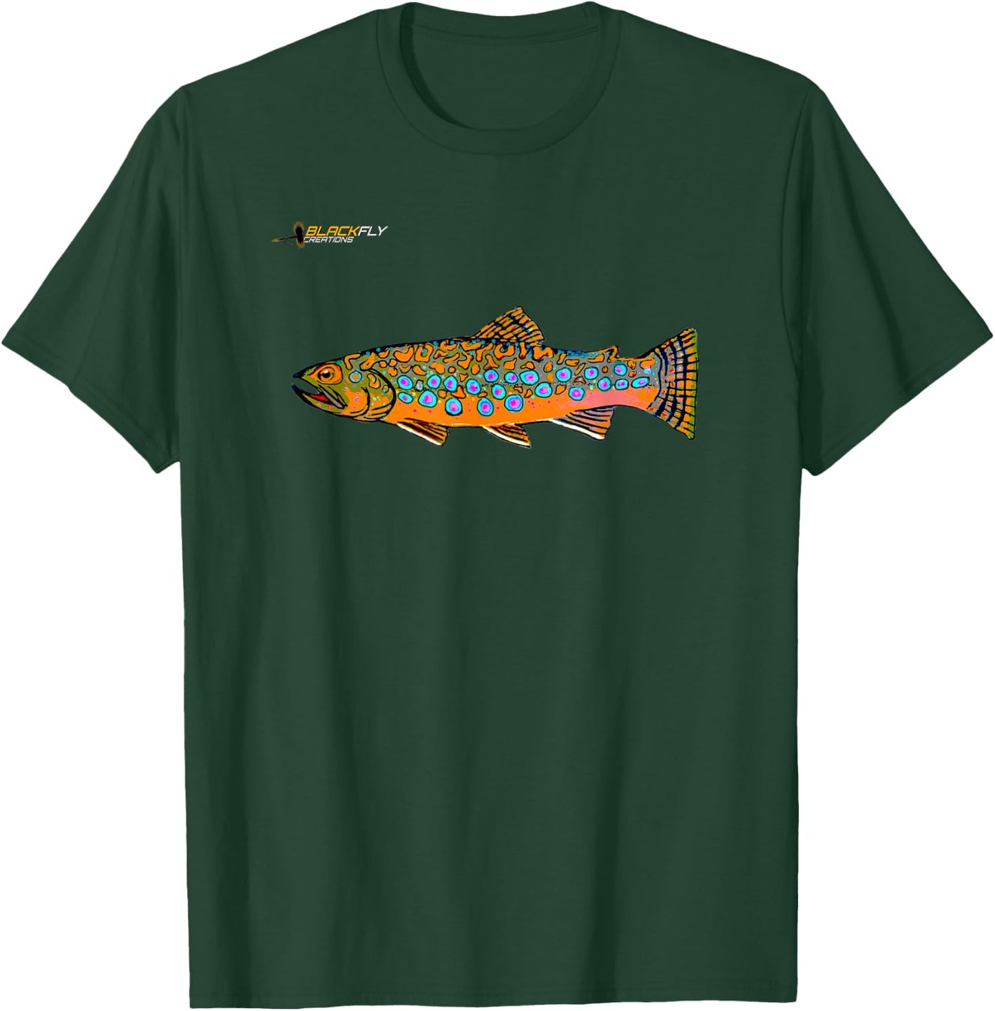 Brook Trout Fishing Shirts & Gear by Black Fly T-Shirt - T-Shirt | Forest
