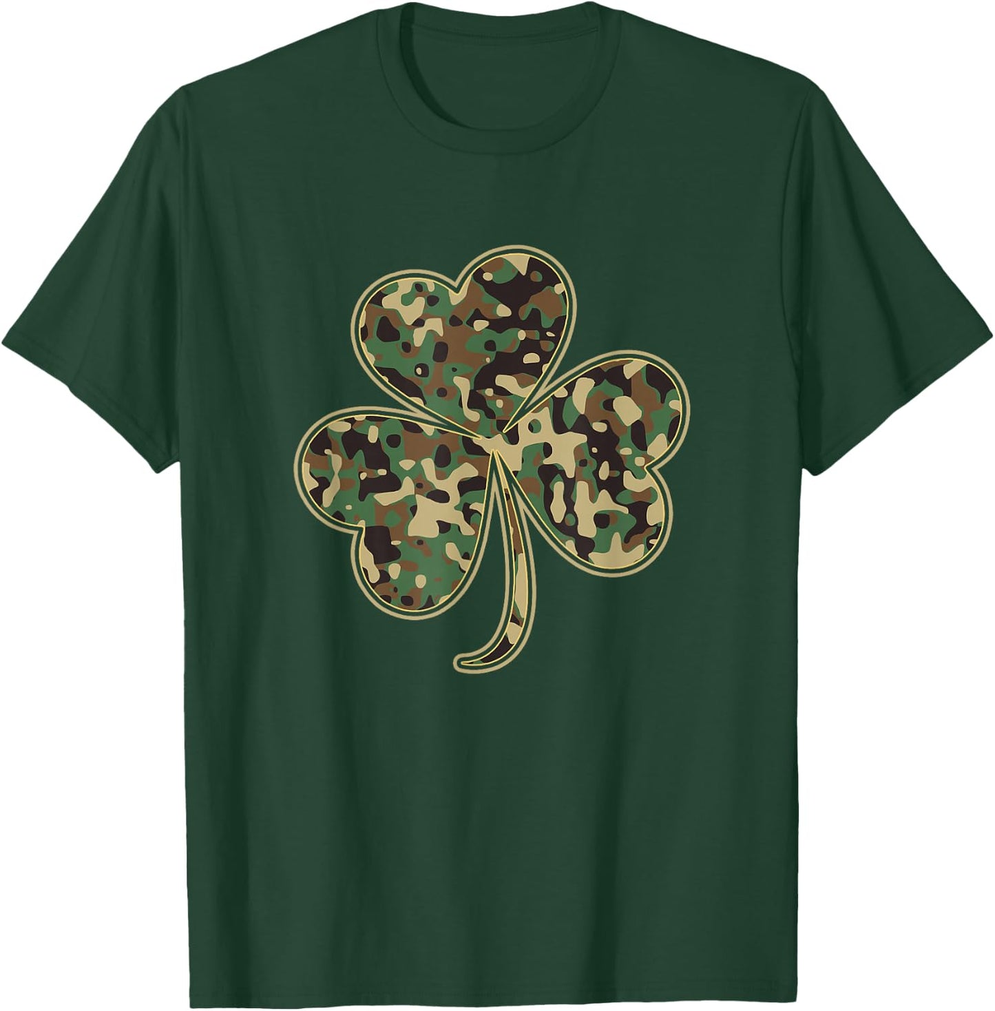 St Patricks Day Irish Shamrock Camo Camouflage Women T-Shirt - T-Shirt | Forest
