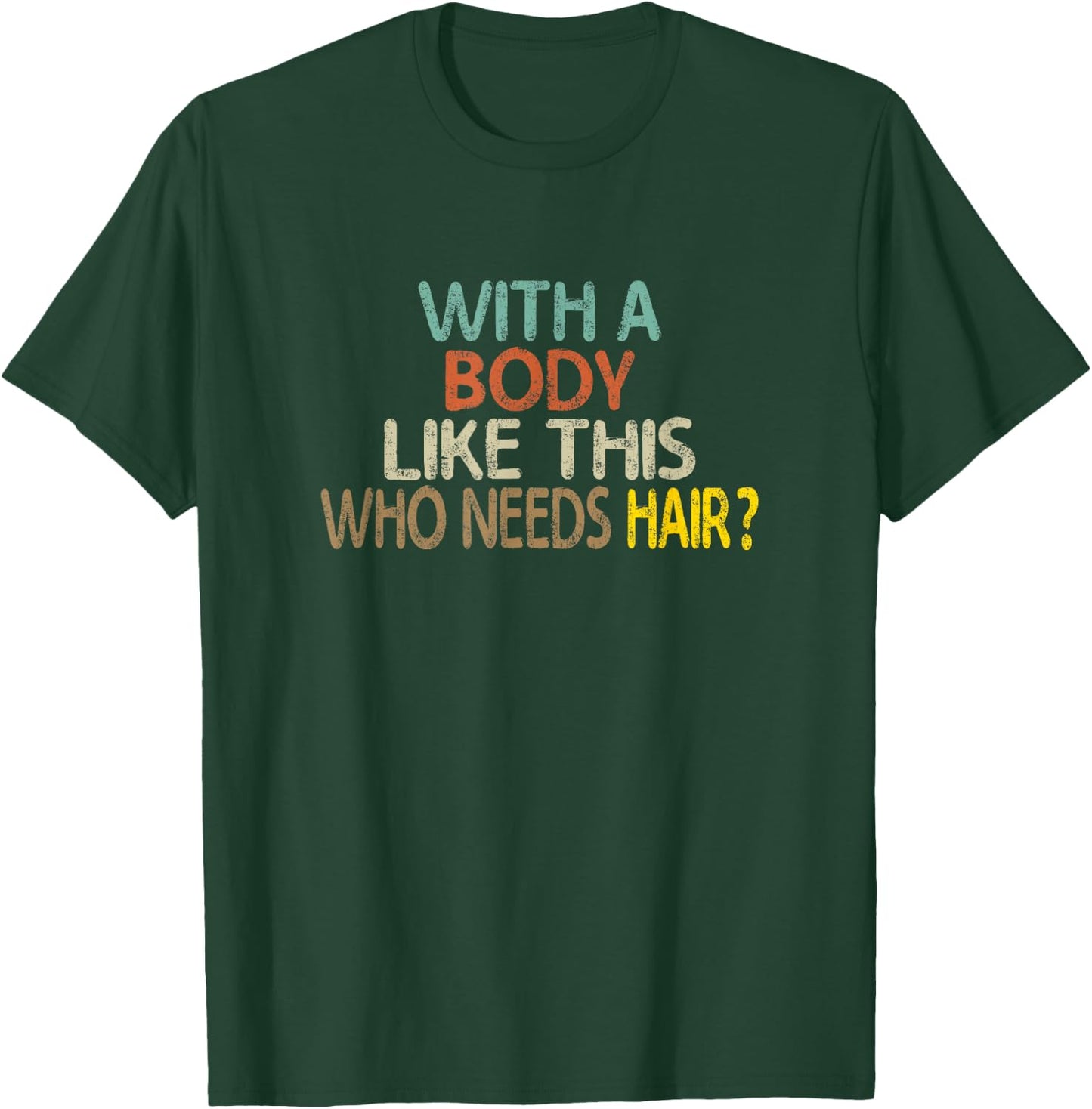 Head Hair Bald Gift loss Barber Haircut scalp - Black, Small, Modern Classic, Letter Print, , Short Sleeve, , Sports, Humor T-Shirt - T-Shirt | Forest