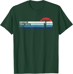 Support Your Local Pole Dancer - Lineman Electrical Cable T-Shirt - T-Shirt | Forest