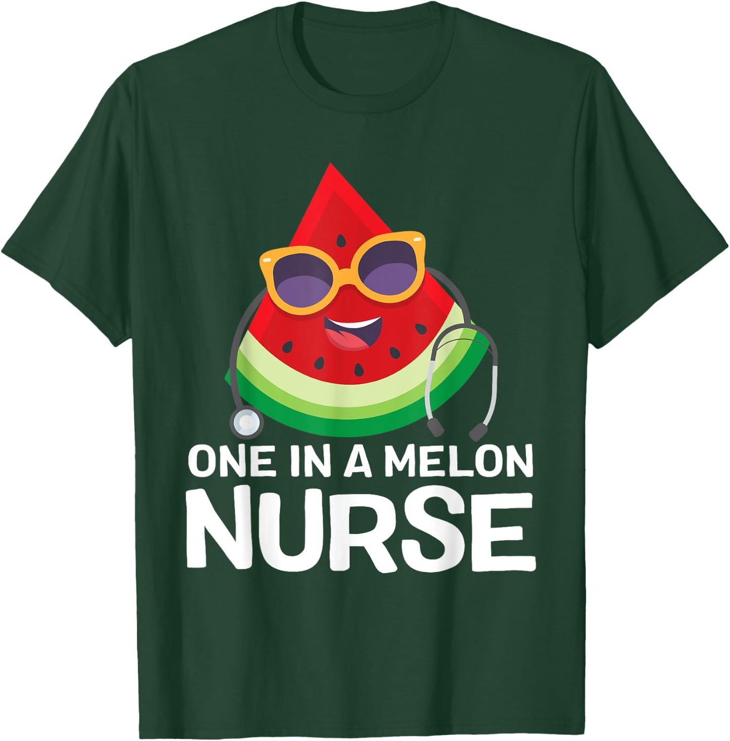 One in a Melon Nurse summer RN Watermelon nursing Women T-Shirt - T-Shirt | Forest