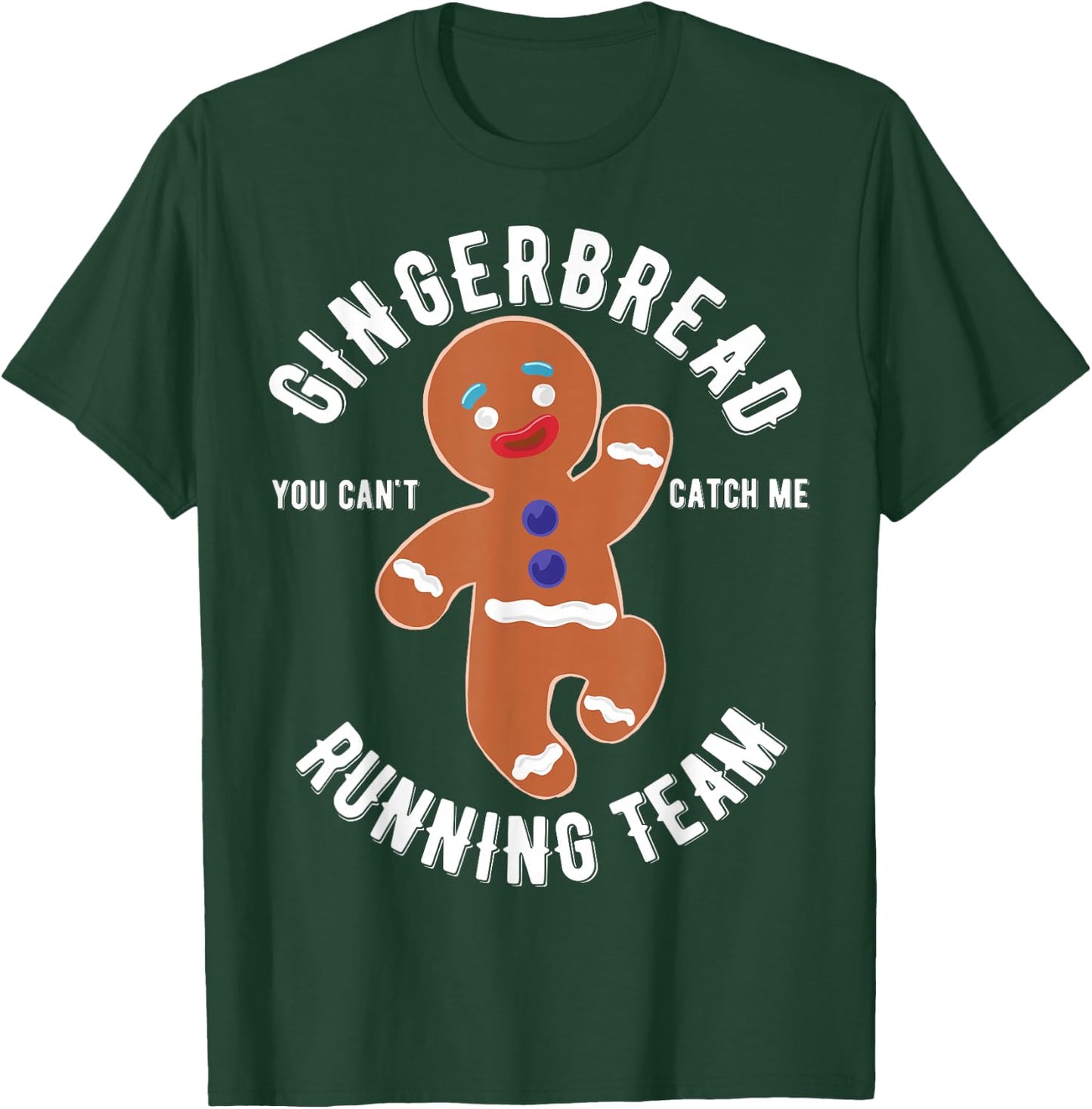 Gingerbread Running Team funny Gingerbread Christmas T-Shirt - T-Shirt | Forest