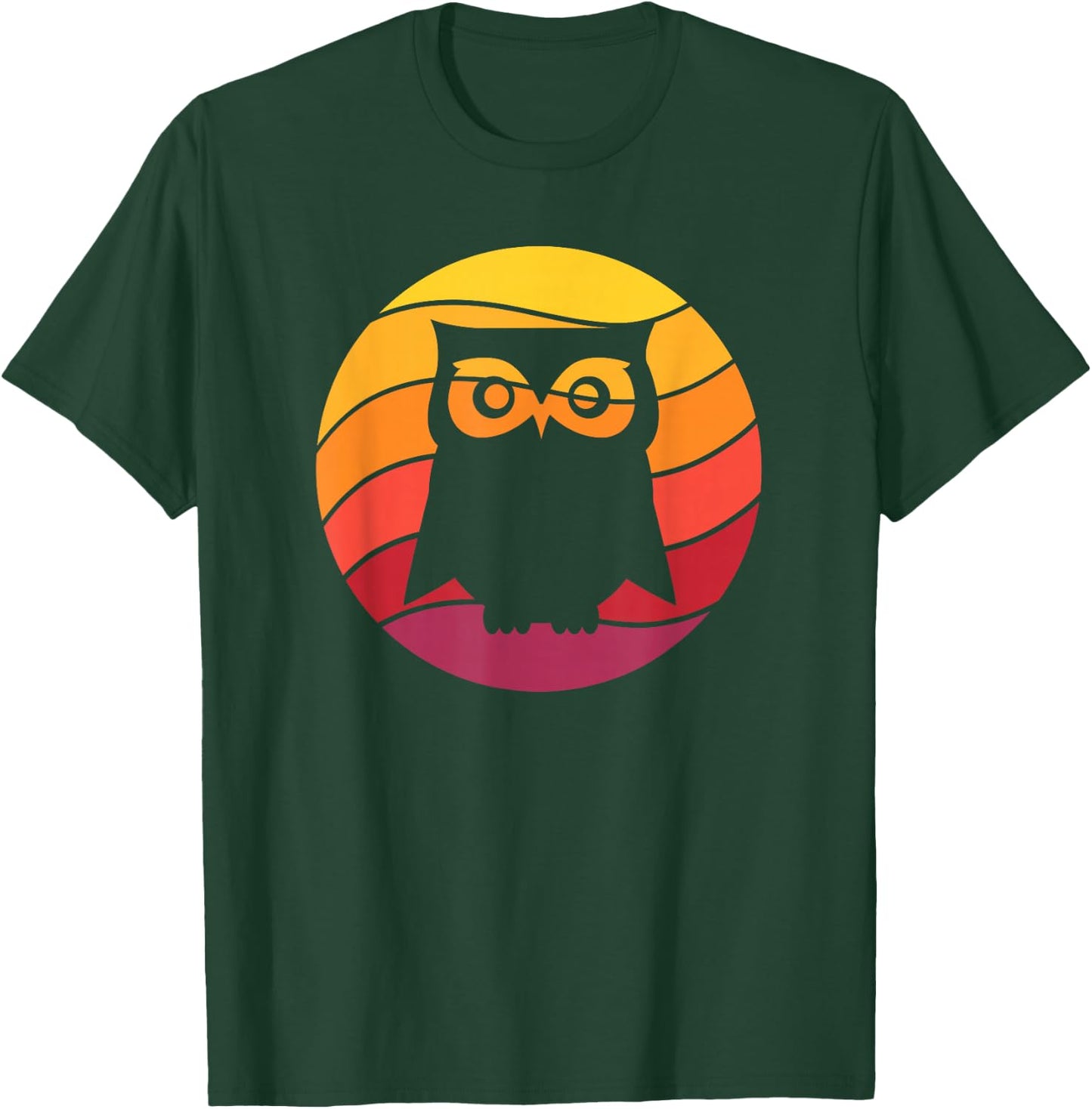 Owl Retro Style Vintage T-Shirt - T-Shirt | Forest