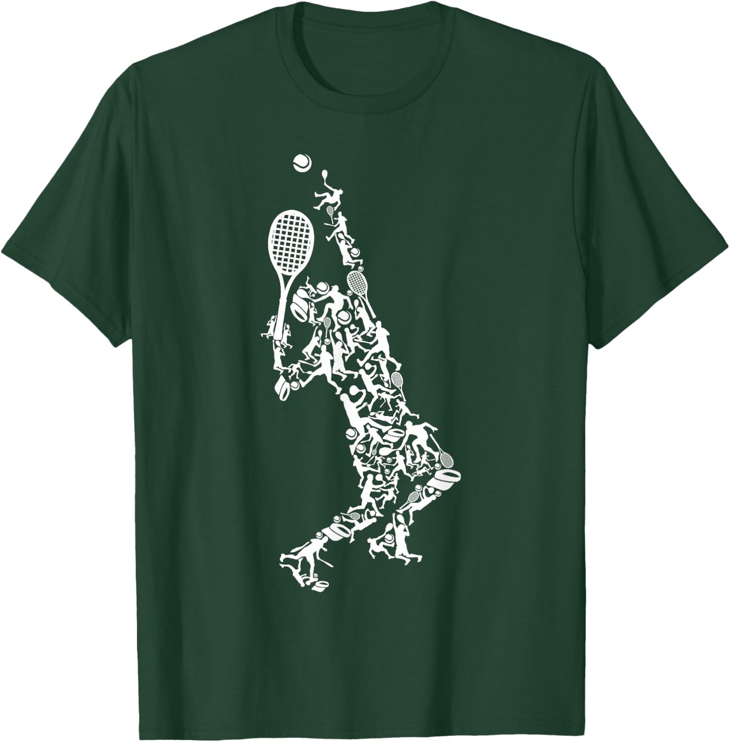 Tennis silhouette , Black, Small T-Shirt - T-Shirt | Forest