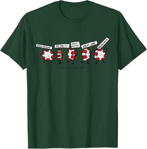 Encourage Mints Marching - funny, peppermint cartoon T-Shirt - T-Shirt | Forest