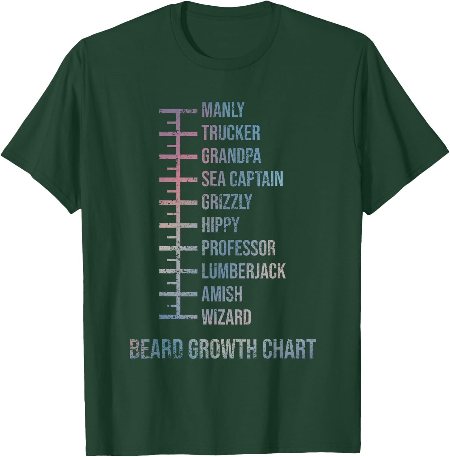 Beard Measurement Chart T-Shirt - T-Shirt | Forest