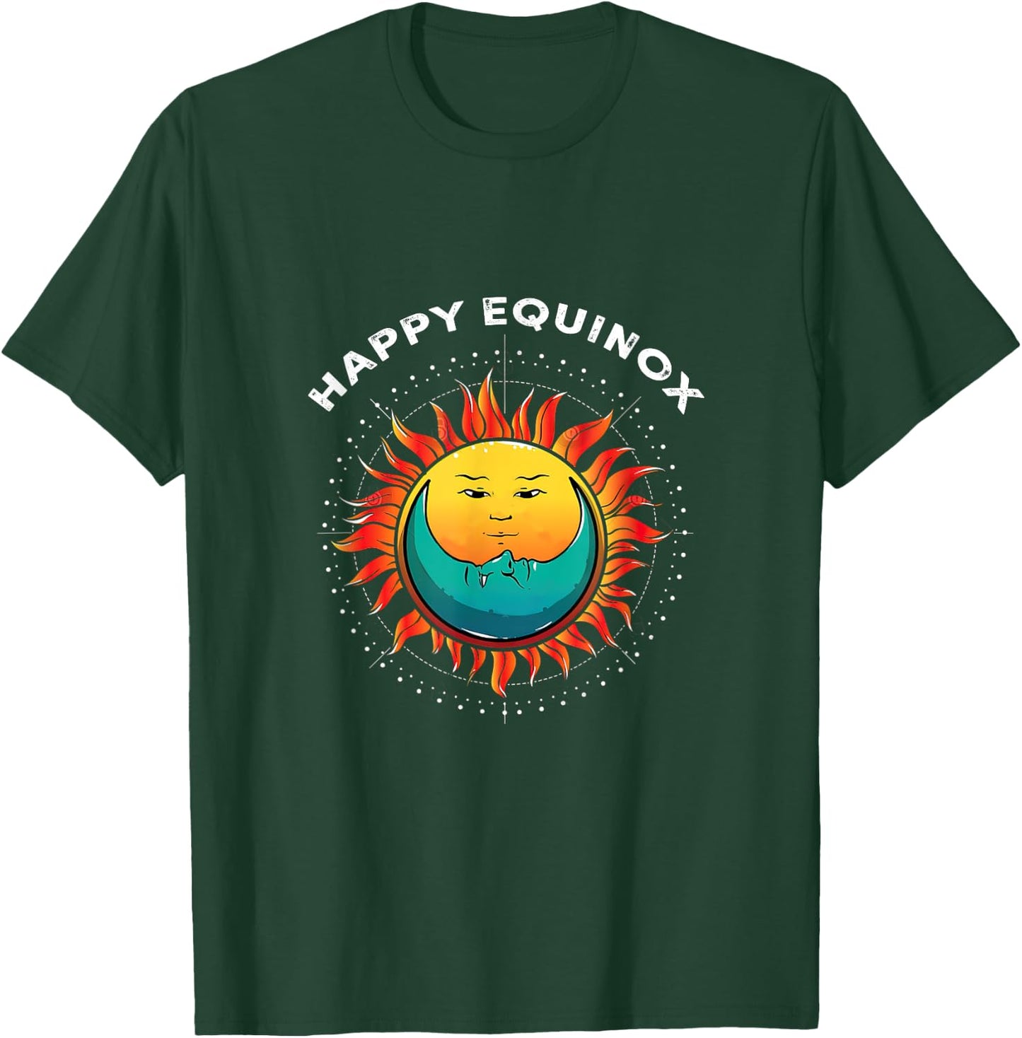 Happy-Equinox Day March Fall Solstice-Equal Day and Night T-Shirt - T-Shirt | Forest