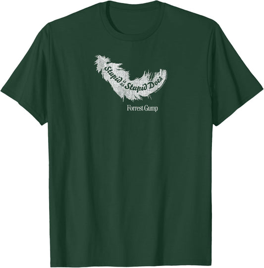 Forrest Gump Stupid is as Stupid Does Feather T-Shirt - T-Shirt | Forest