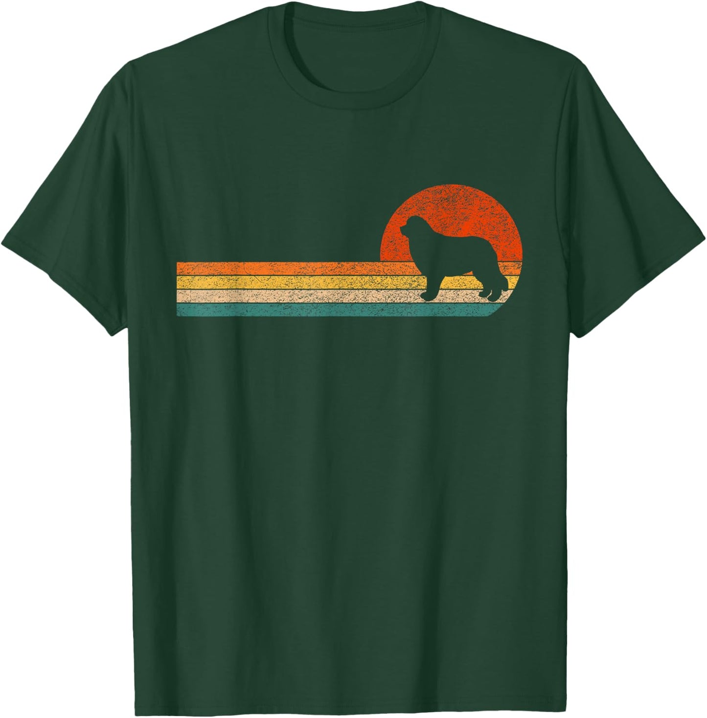 Funny Newfoundland Dog Newfie Owner Retro Vintage T-Shirt - T-Shirt | Forest