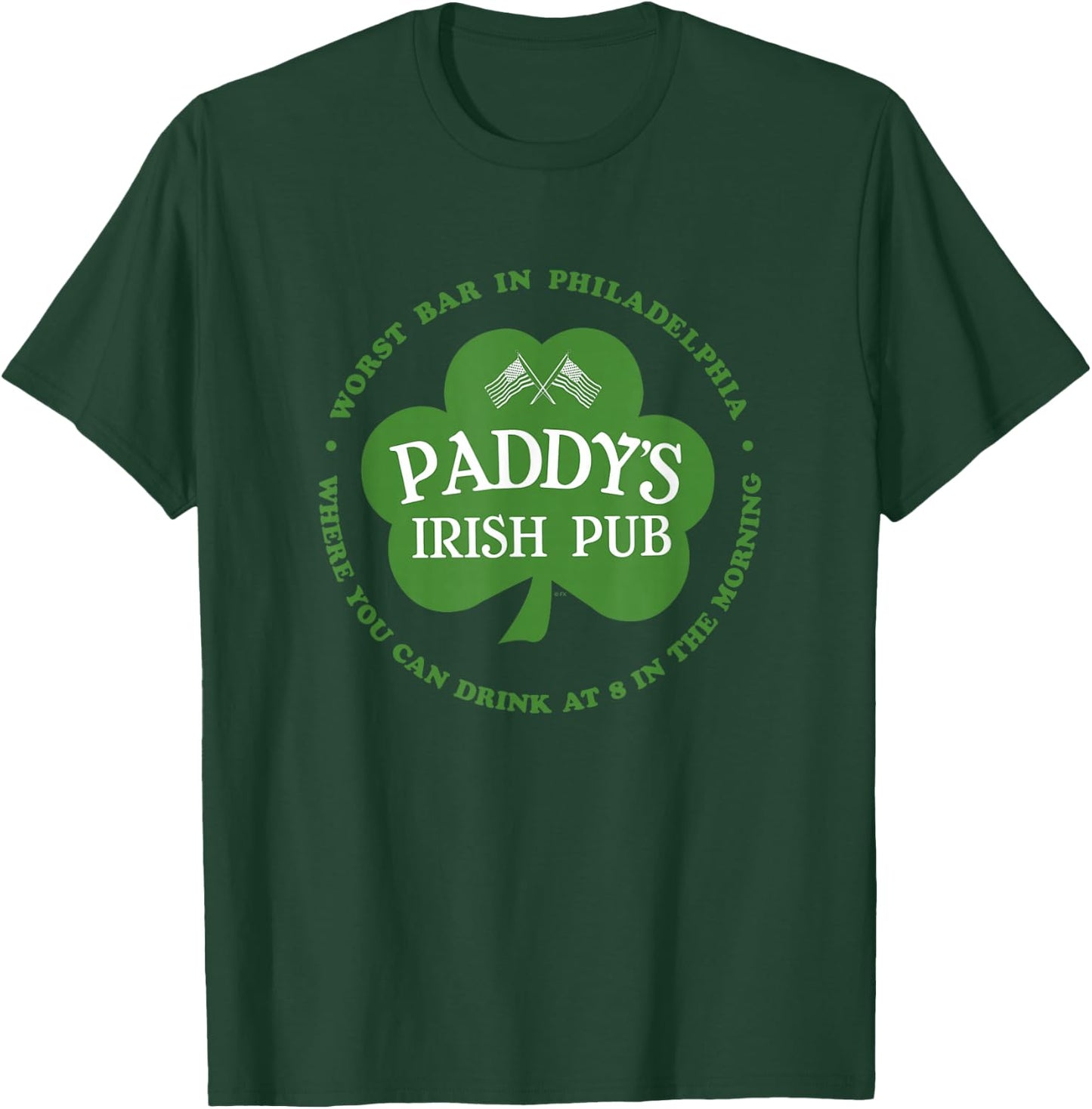 It's Always Sunny in Philadelphia Paddy's Green Shamrock TV T-Shirt - T-Shirt | Forest