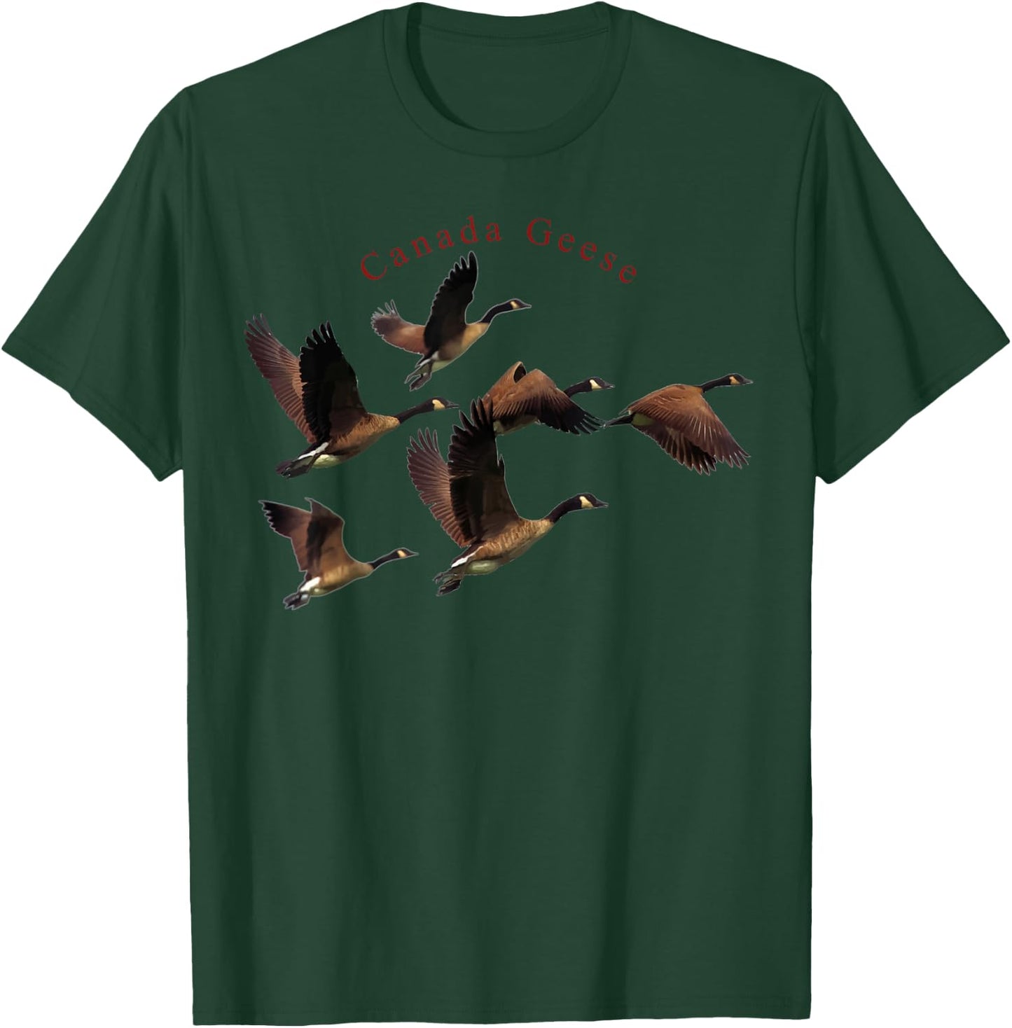 Canada Geese Migrating Birds Flying T-Shirt - T-Shirt | Forest