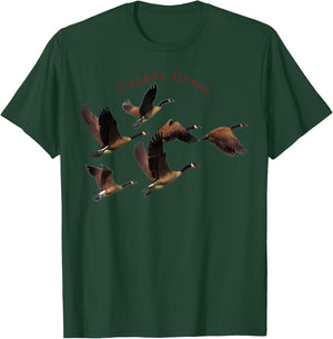 Canada Geese Migrating Birds Flying T-Shirt - T-Shirt | Forest