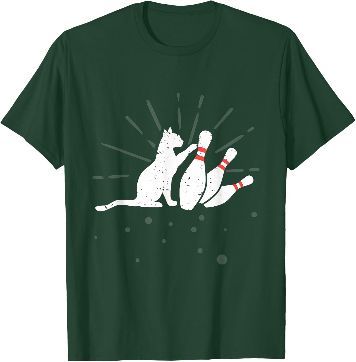 Ornery Alley Cat Tipping Pins Shirt Funny Bowling Attire T-Shirt - T-Shirt | Forest