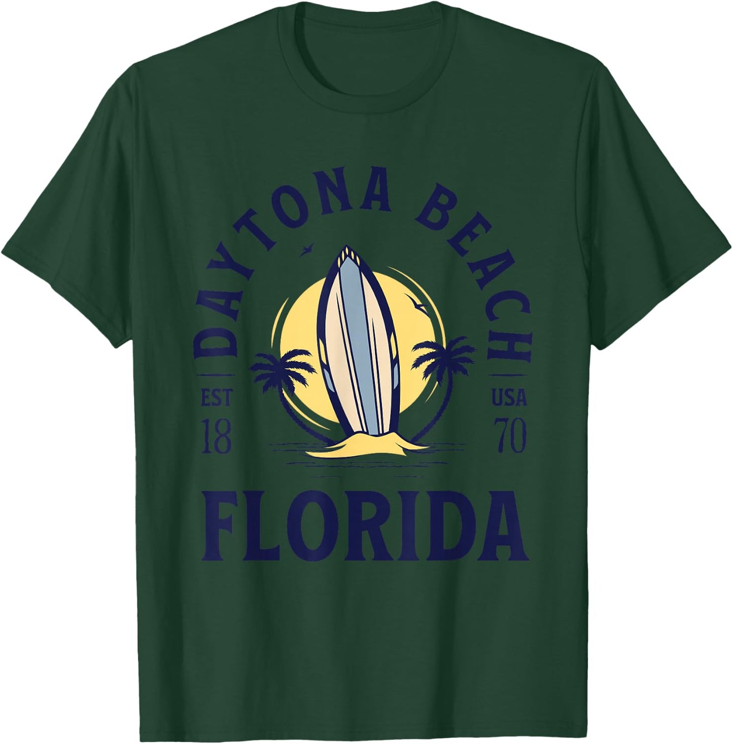 Daytona Beach Florida Surf Summer Vacation Vintage Women Kids T-Shirt - T-Shirt | Forest