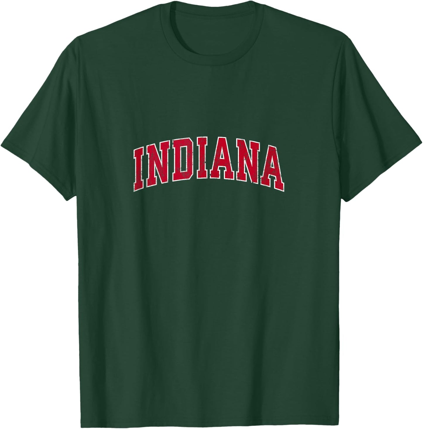Indiana IN Vintage Sports Design Red Design T-Shirt - T-Shirt | Forest