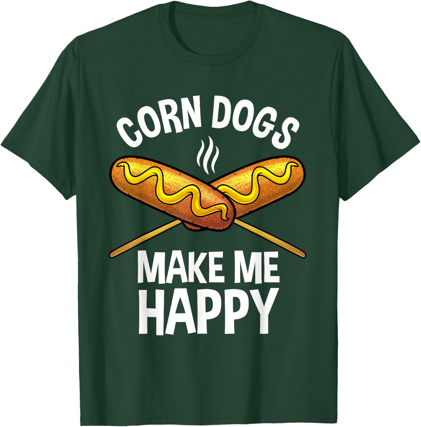 Funny Corn Dog Women Kids Corn Dog Hot Dog Lovers T-Shirt - T-Shirt | Forest