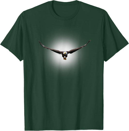 Cool Flying Bald Eagle Bird Animal Soaring in the Sky Eagle T-Shirt - T-Shirt | Forest