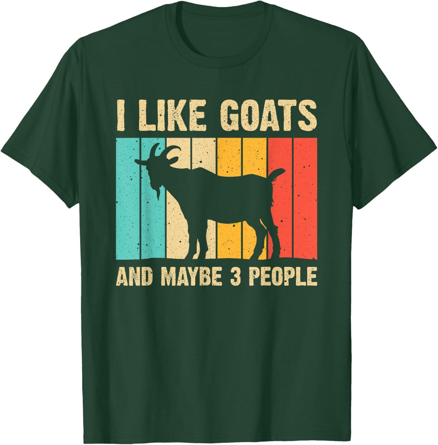 Funny Goat Art Women Kids Farming Goat Lover Stuff T-Shirt - T-Shirt | Forest