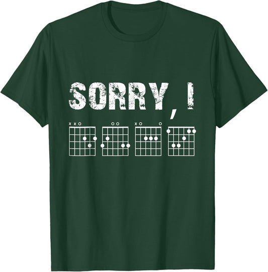 Sorry I-DGAF Funny Hidden Message Guitar Chords for Lover T-Shirt - T-Shirt | Forest