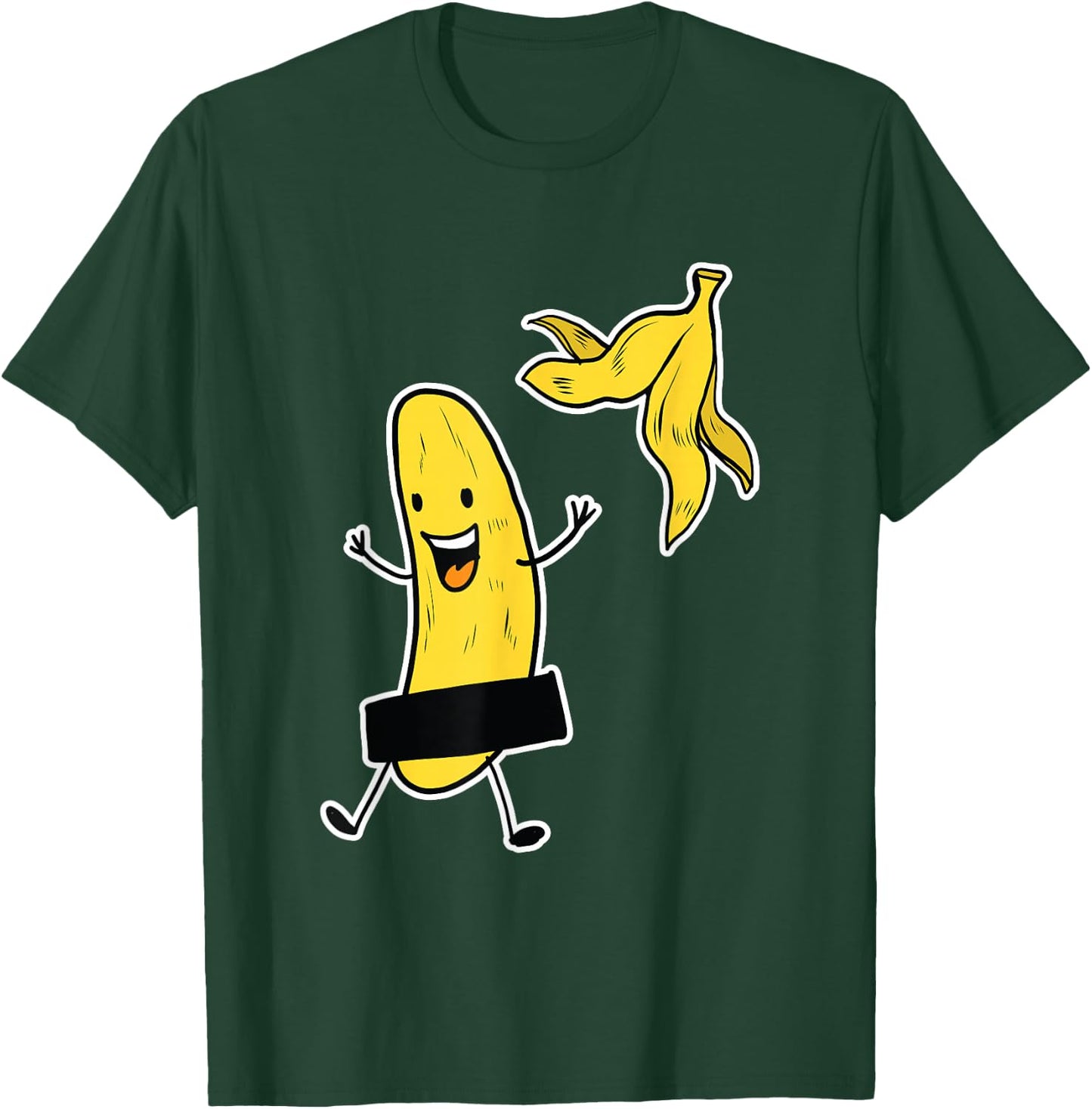 Funny Banana Striptease Cartoon Party Sweet Fun Outfit T-Shirt - T-Shirt | Forest