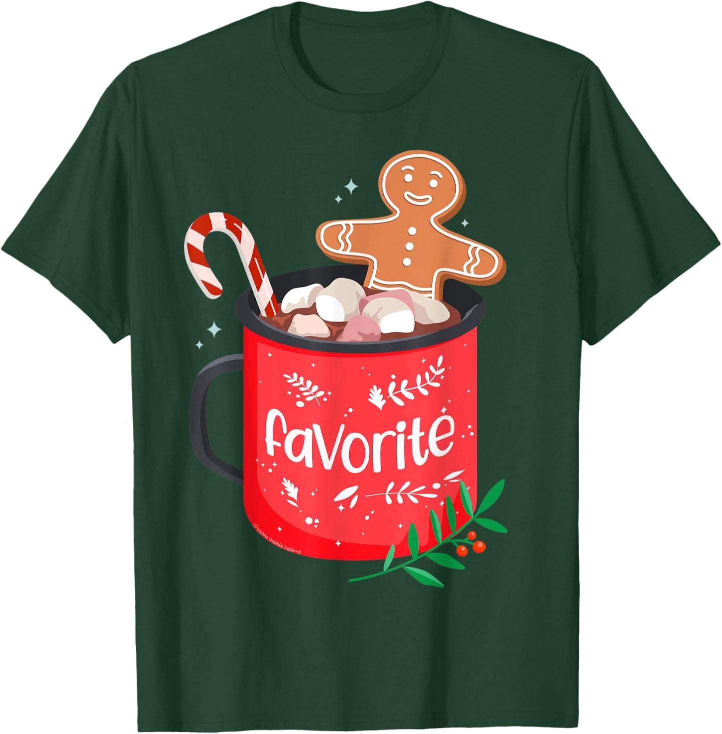 Christmas Matching Family Cocoa Mug with Candy Cane FAVORITE T-Shirt - T-Shirt | Forest