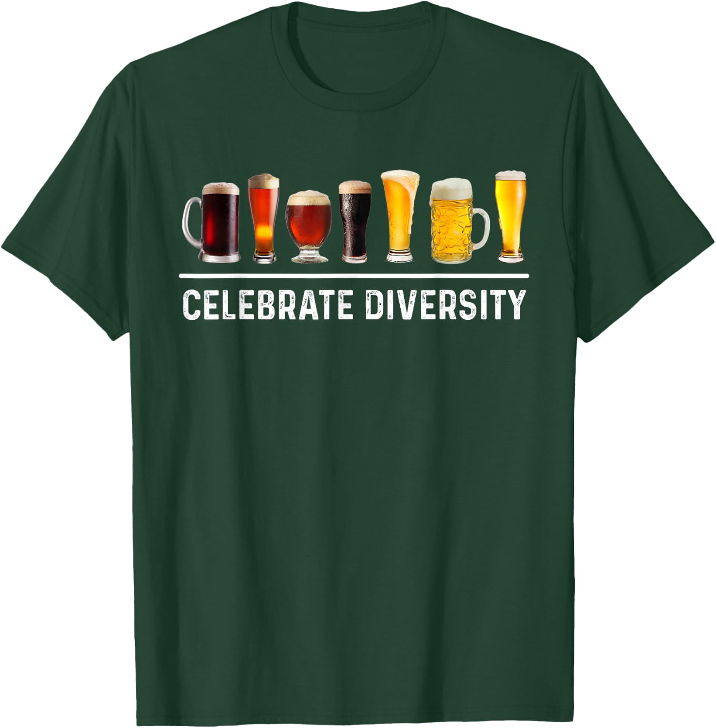 Beer Craft Celebrate Diversity Drinking Beer Lovers Brewing T-Shirt - T-Shirt | Forest