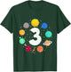 Kids 3 Years Old Boy Planets Space 3rd Birthday Kids T-Shirt - T-Shirt | Forest