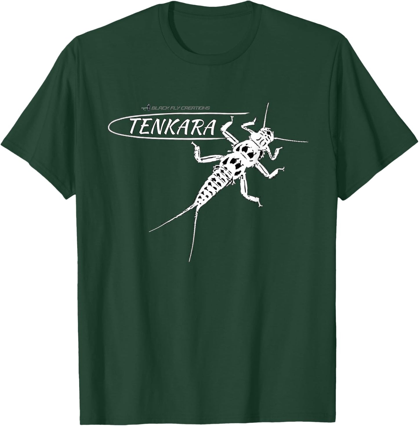 Black Fly Tenkara Fly Fishing Stonefly T-Shirt - T-Shirt | Forest