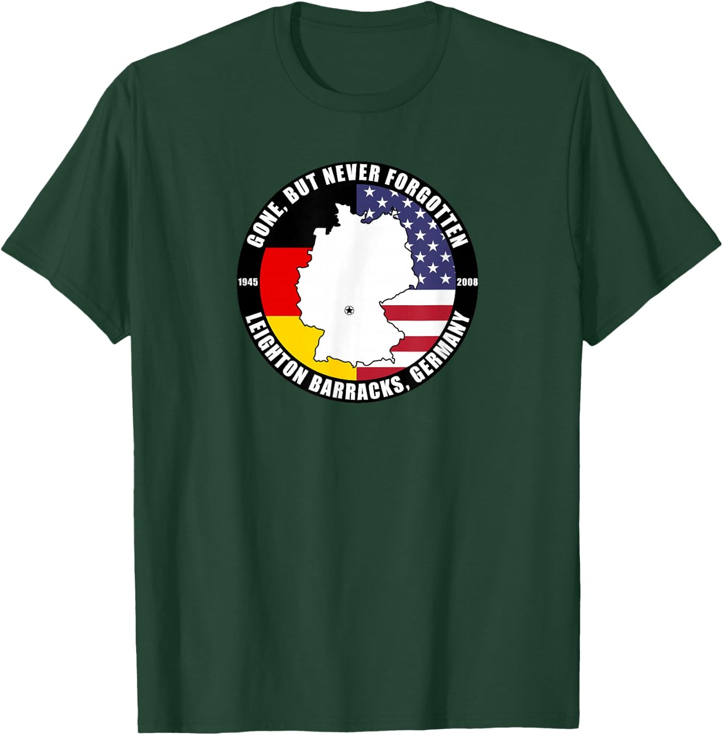 Leighton Barracks Germany Military Base Veteran T-Shirt - T-Shirt | Forest
